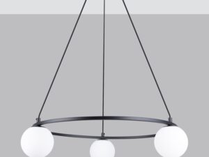 miniaturka Nowoczesny Żyrandol YOLA 3 Czarny Stal/Szkło G9