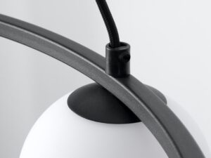 miniaturka Nowoczesny Żyrandol YOLA 3 Czarny Stal/Szkło G9