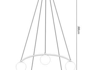 miniaturka Nowoczesny Żyrandol YOLA 5 80x98cm G9 Czarny