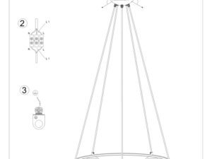 miniaturka Nowoczesny Żyrandol YOLA 5 80x98cm G9 Czarny