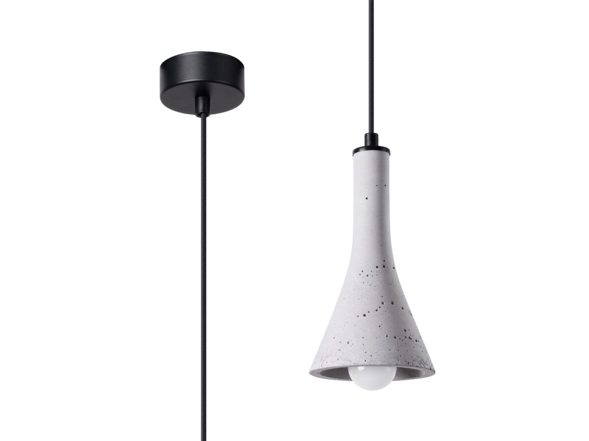 Lampa REALE 1 Wisząca Beton Loft E14 125cm