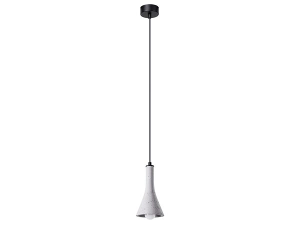 Jednopunktowa lampa betonowa – tło białe, minimalistyczny design