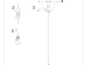 miniaturka Lampa REALE 1 Wisząca Beton Loft E14 125cm