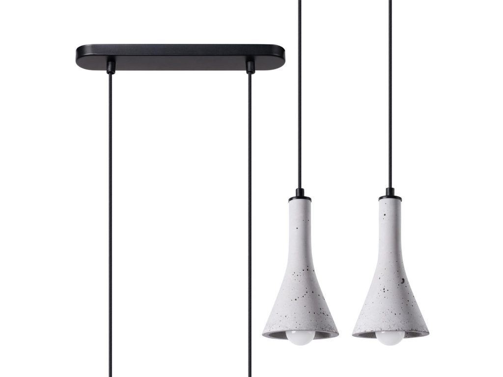 Lampa Wisząca REALE 2 Betonowa Dwupunktowa