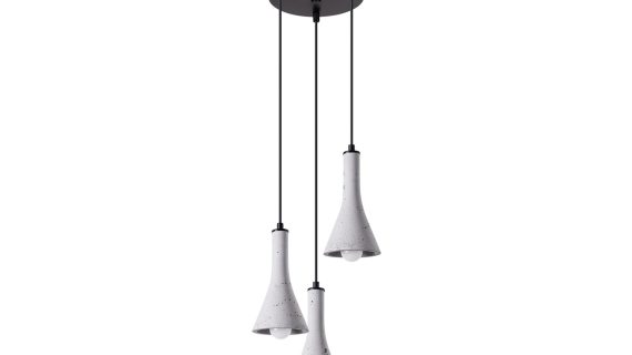 Lampa REALE 3P Szary Beton Industrial 27cm - obrazek 2