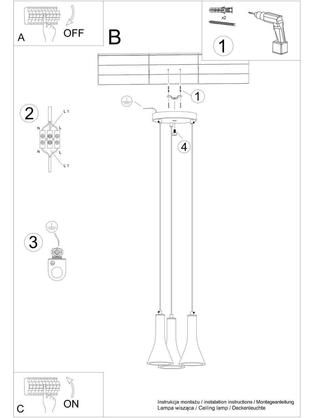 Lampa REALE 3P Szary Beton Industrial 27cm - obrazek 10