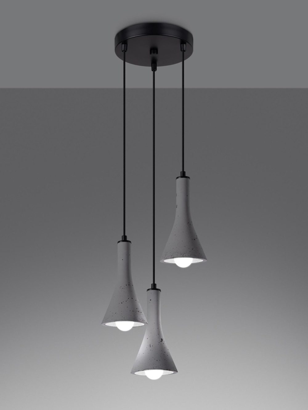 Lampa REALE 3P Szary Beton Industrial 27cm - obrazek 4