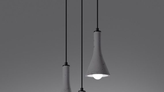 Lampa REALE 3P Szary Beton Industrial 27cm - obrazek 4