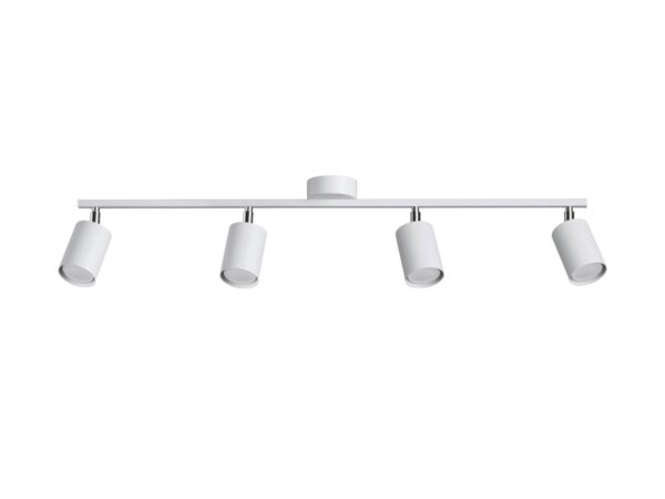 Widok lampy sufitowej – rozstaw czterech punktów świetlnych