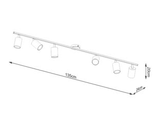 miniaturka Biały Plafon LUMINO 6L 6x10W LED GU10