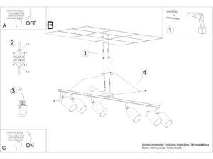miniaturka Biały Plafon LUMINO 6L 6x10W LED GU10
