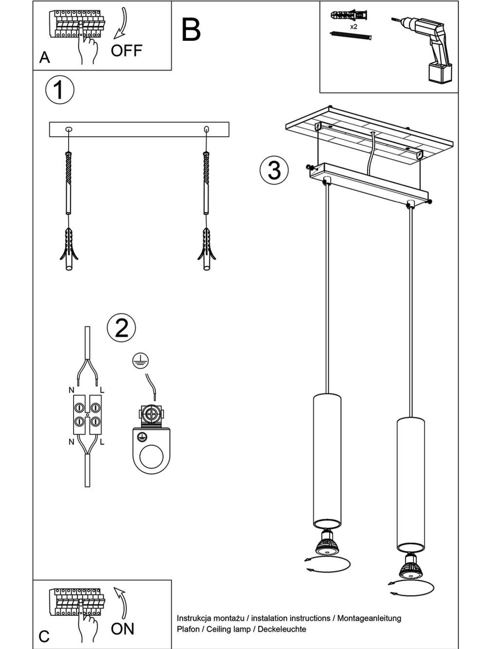 Nowoczesna Lampa LAGUNA 2 Złoty Połysk - obrazek 10