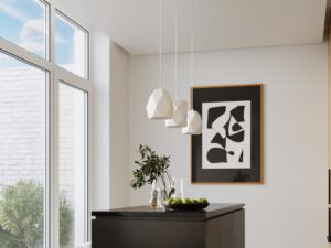 miniaturka Elegancka Biała Lampa GOBI Ceramiczna 17cm