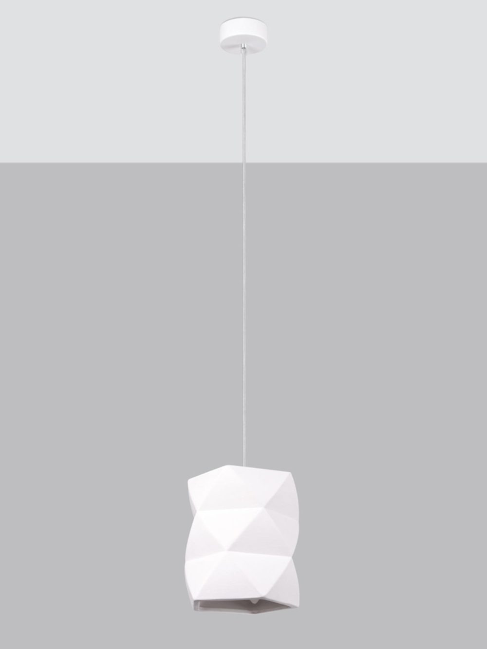 Elegancka Biała Lampa GOBI Ceramiczna 17cm - obrazek 3