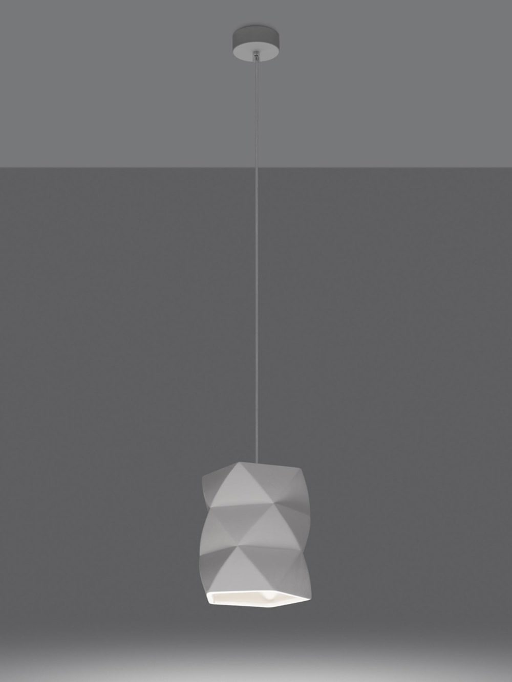 Elegancka Biała Lampa GOBI Ceramiczna 17cm - obrazek 4