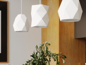 miniaturka Biała Ceramiczna Lampa Wisząca MONIT 20x125cm