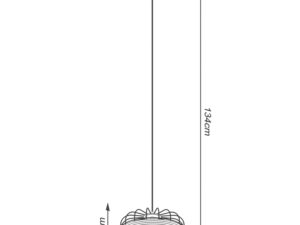 miniaturka Lampa Wisząca FORTER Czarna Nowoczesna 134cm LED