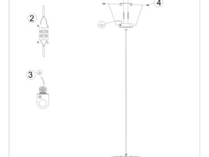 miniaturka Lampa Wisząca FORTER Czarna Nowoczesna 134cm LED