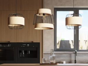 miniaturka Lampa Wisząca FORTER Czarna Nowoczesna 134cm LED