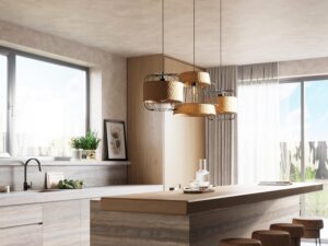 miniaturka Lampa Wisząca FORTER Czarna Nowoczesna 134cm LED