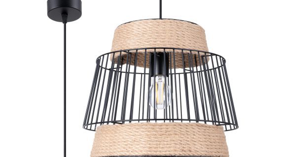 Designerska Lampa Wisząca 35x137cm Czarna LUCIDO