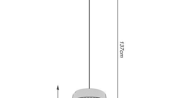 Designerska Lampa Wisząca 35x137cm Czarna LUCIDO - obrazek 9