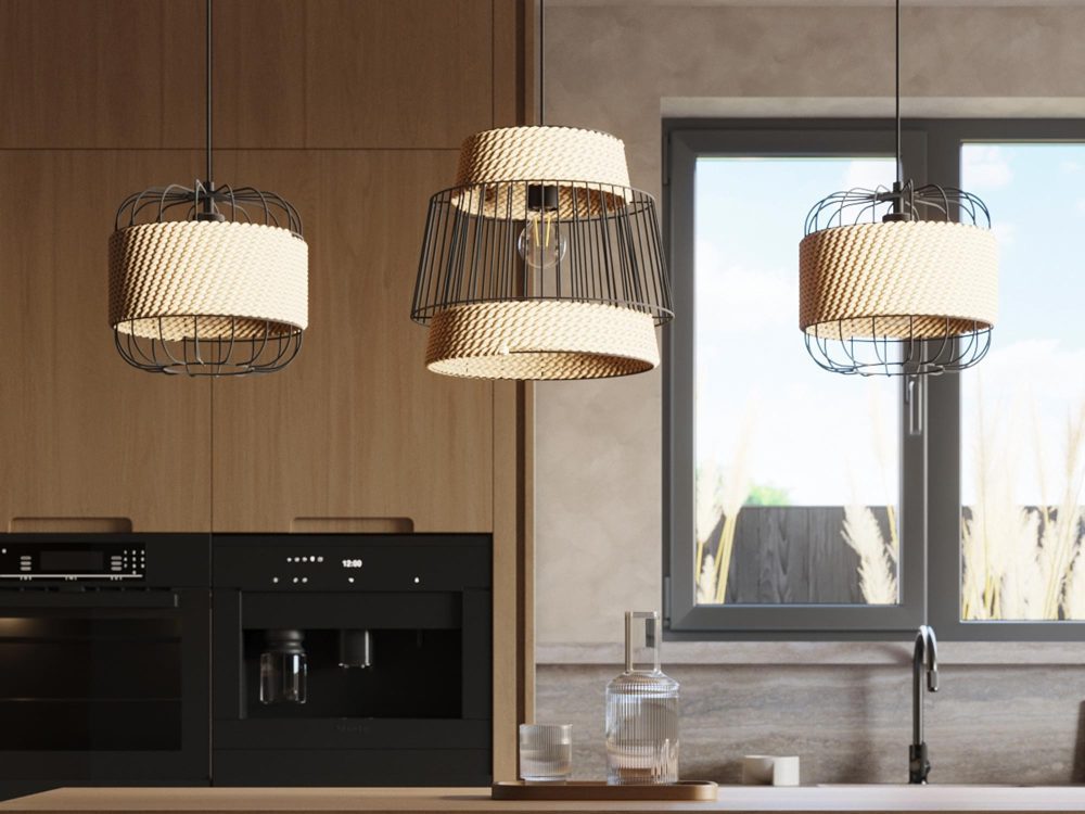 Designerska Lampa Wisząca 35x137cm Czarna LUCIDO - obrazek 8