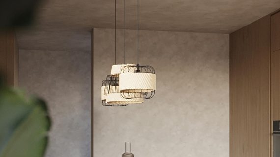 Designerska Lampa Wisząca 35x137cm Czarna LUCIDO - obrazek 6