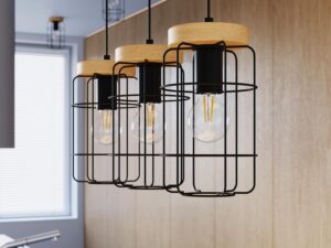 miniaturka Plafon LED VIVICA Stal/Drewno 15x25cm Elegancki