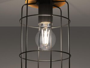 miniaturka Plafon LED VIVICA Stal/Drewno 15x25cm Elegancki