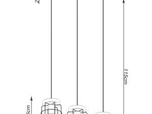 miniaturka Nowoczesna Lampa Wisząca VIVICA 3L 3 Żarówki LED