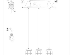 miniaturka Nowoczesna Lampa Wisząca VIVICA 3L 3 Żarówki LED