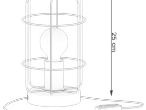 miniaturka Minimalistyczna Lampa Biurkowa VIVICA 15cm Czarna
