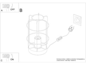 miniaturka Minimalistyczna Lampa Biurkowa VIVICA 15cm Czarna