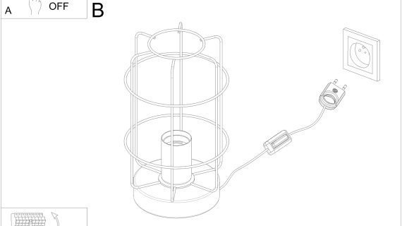 miniaturka Minimalistyczna Lampa Biurkowa VIVICA 15cm Czarna