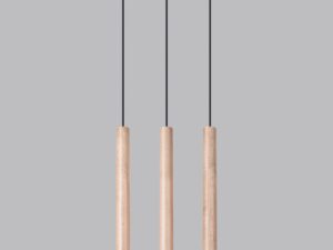miniaturka Designerska Lampa Wisząca ARBOR 3L Naturalne Drewno