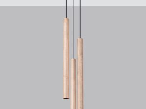 miniaturka Designerska Lampa Wisząca ARBOR 3P Naturalne Drewno
