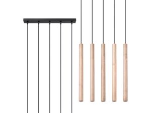 Lampa Wisząca ARBOR 5L Drewno – Designerski Styl Uniwersalny
