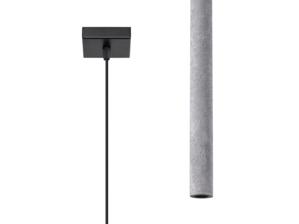 Podsufitka z pojedynczą lampą z betonu – nowoczesna forma