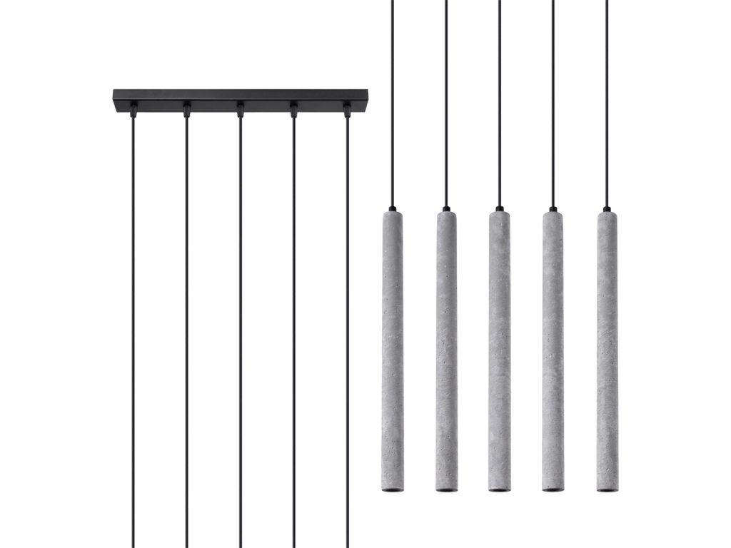 Elegancka Lampa ARBOR 5L Beton 5 Punkty Światła G9