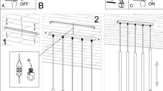 miniaturka Elegancka Lampa ARBOR 5L Beton 5 Punkty Światła G9