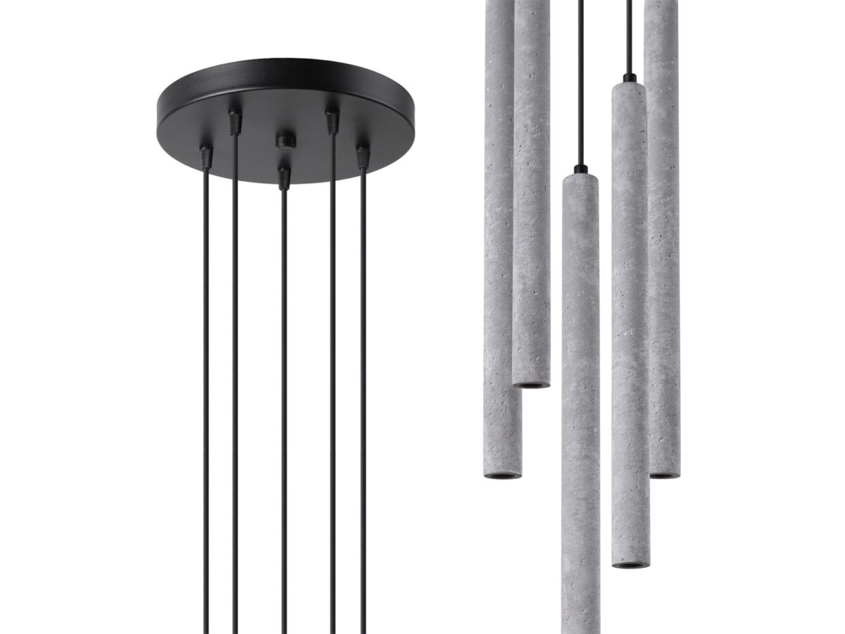 Lampa Wisząca ARBOR 5P – Beton 5x8W LED IP20