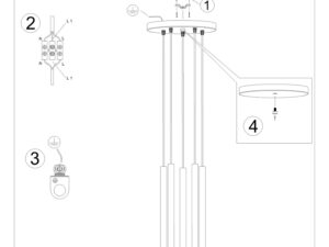 miniaturka Lampa Wisząca ARBOR 5P – Beton 5x8W LED IP20