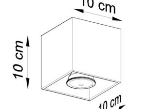 miniaturka Minimalistyczny Plafon ALBA – Kolory: Biały Czarny Szary Złoty 10W LED