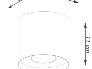 miniaturka Elegancki Plafon BIANCO w Kolorach: Biały Czarny Szary Złoty 10W LED