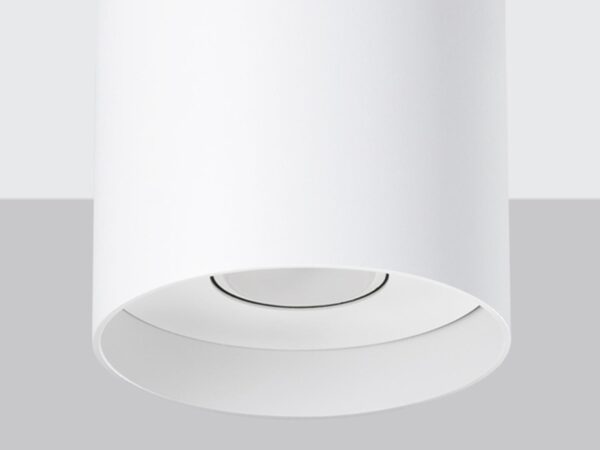 Biała lampa natynkowa LED z mleczną soczewką – subtelne światło