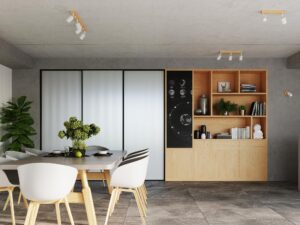 miniaturka Minimalistyczny Plafon CLARIS 2 Biały Stal/Drewno IP20