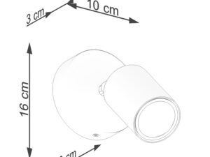miniaturka Stylowy Kinkiet w Kolorze Czarnym 1 Źródło LED CLARIS