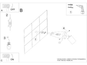 miniaturka Stylowy Kinkiet w Kolorze Czarnym 1 Źródło LED CLARIS