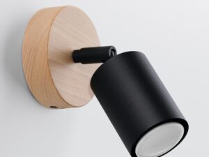 miniaturka Stylowy Kinkiet w Kolorze Czarnym 1 Źródło LED CLARIS